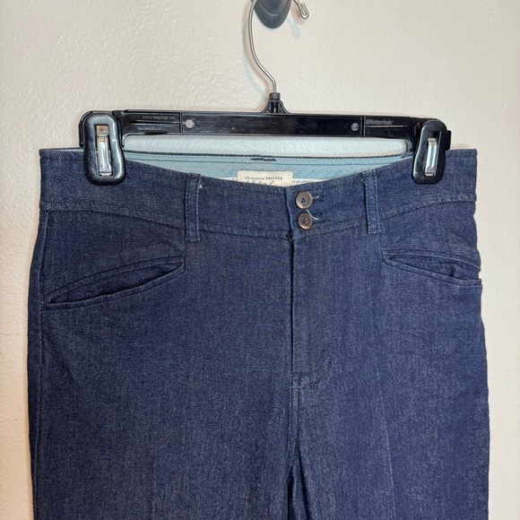 Anthropologie The Essential Trousers Bootcut Pants Dark Wash - Picture 2 of 11